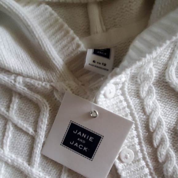 NWT! Janie and Jack Hooded Sweater - Picture 2 of 4